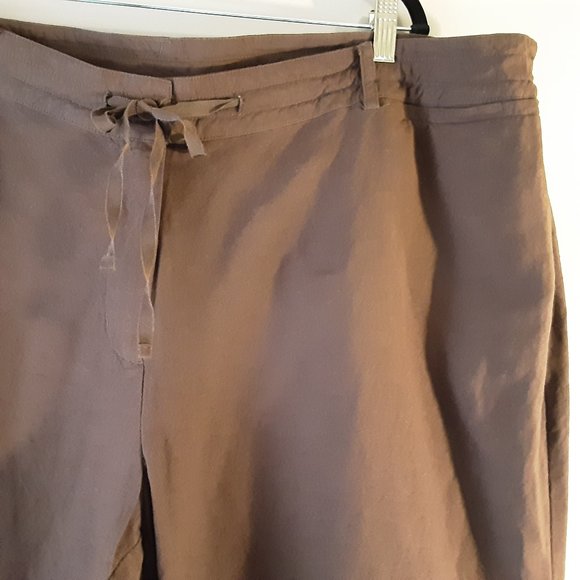 Lane Bryant Brown Linen Pants | 22/24 - Picture 5 of 14